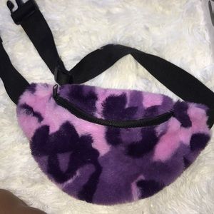 Purple camo fanny pack